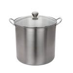 Mainstays Stainless Steel Multi Use Food Canner with Tempered Glass Lid - 21.5 qt
