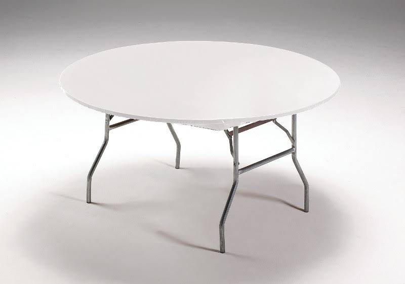 d5d74b165d3df4005adc4f276077de0118deaaca23ebf5eee5143c8885d25d6e.jpg Creative Converting Round Stay Put Plastic Table Cover, 60-Inch, White - Image 1