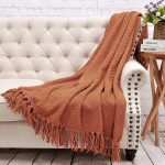 Nader Blanket Size: 60" W x 80" L, Color: Rust