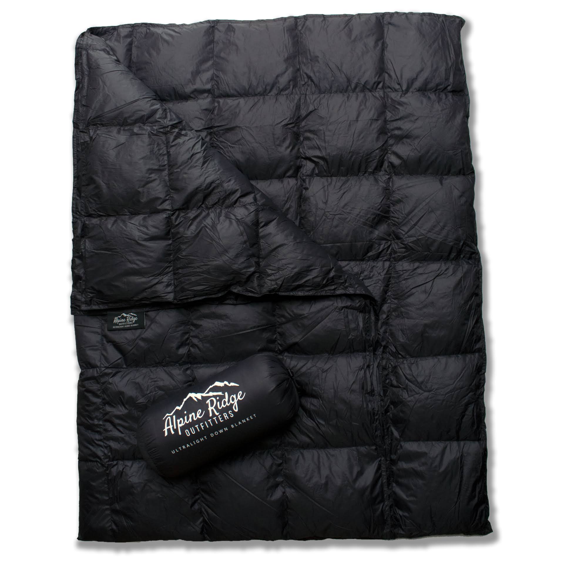 d5f9c7df39ed4db94a8d08f17cd01aff8286672eb9677cf9970a5bf10c52bc34-1.jpg Alpine Ridge Outfitters Ultralight Down Camping Blanket - Image 1