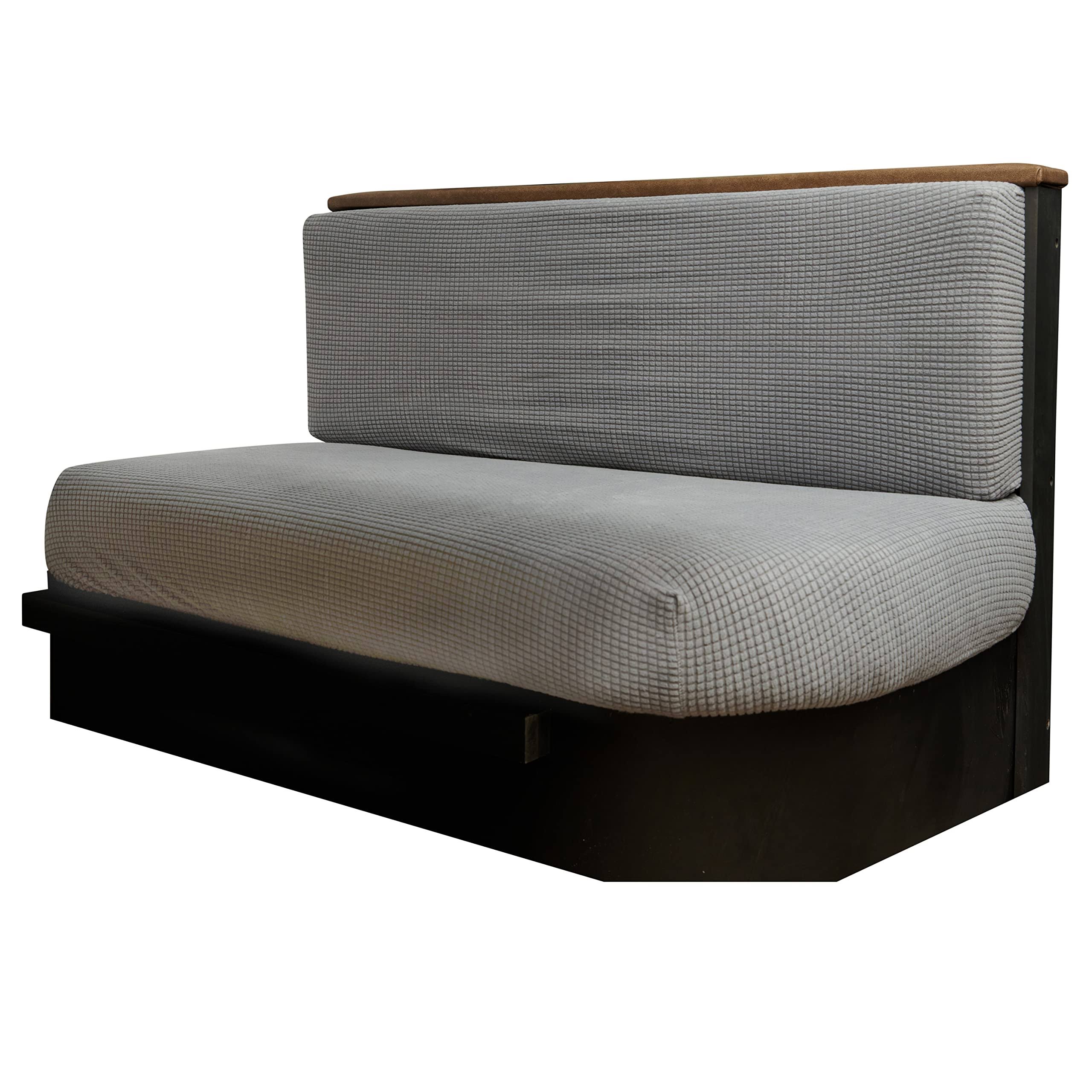 d633bad01153c530300895dcb952a857ee0b2dc1dbd6ce070580469332c9c8f4.jpg Hudson Comfort RV Dinette Cushion Covers - Microfiber Stretchable Fabric Designed to Fit Wide Variety of SEATS - Camper Cushion Slipcovers - Includes - Image 1