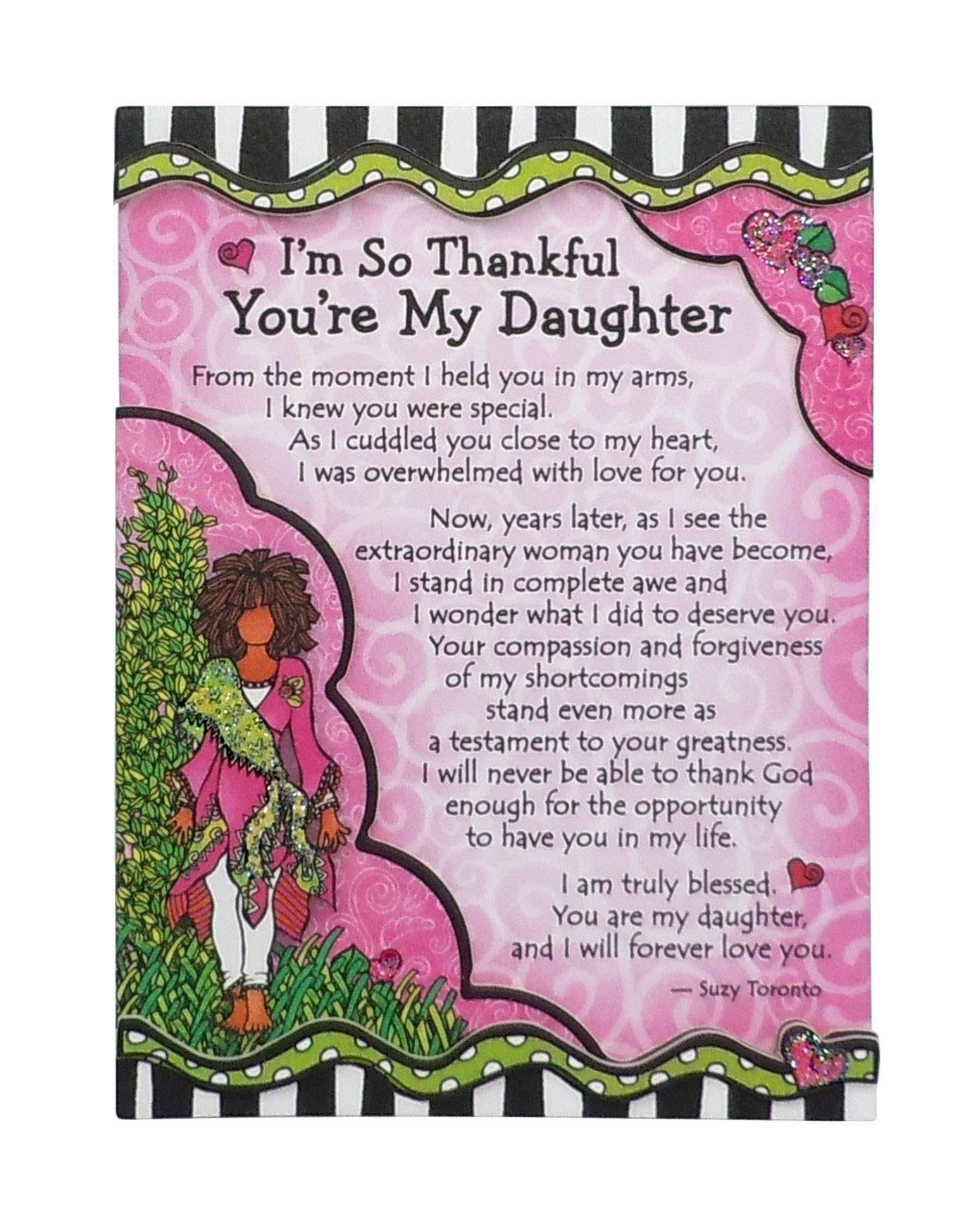 d64ec5566465ce47e8802fd62a4a7fbe62c2918808f1ebfe2920525e5a2dc0fd.jpg Blue Mountain Arts Miniature Easel Print with Magnet I'm So Thankful You're My Daughter 4.9 x 3.6 in., Perfect Birthday, Christmas, Graduation, or - Image 1
