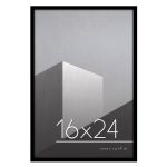Americanflat 16x24 Poster Frame in Black - Thin Border Photo Frame with Polished Plexiglass - Wall Picture Frame with Hanging Hardware Included for