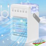 Portable Air Conditioners,2024 Upgraded Mini Air Conditioners Portable for Room,Oscillating Small Mini AC with Timer,4 Speeds 2 Cool Mist,Small Room