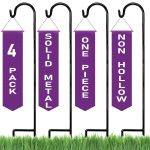 Ashman Shepherd Hook 48 in. (4 Pack), Rust Resistant Steel Hook Ideal for Weddings, Hanging Plant Baskets, Lanterns, Feeders