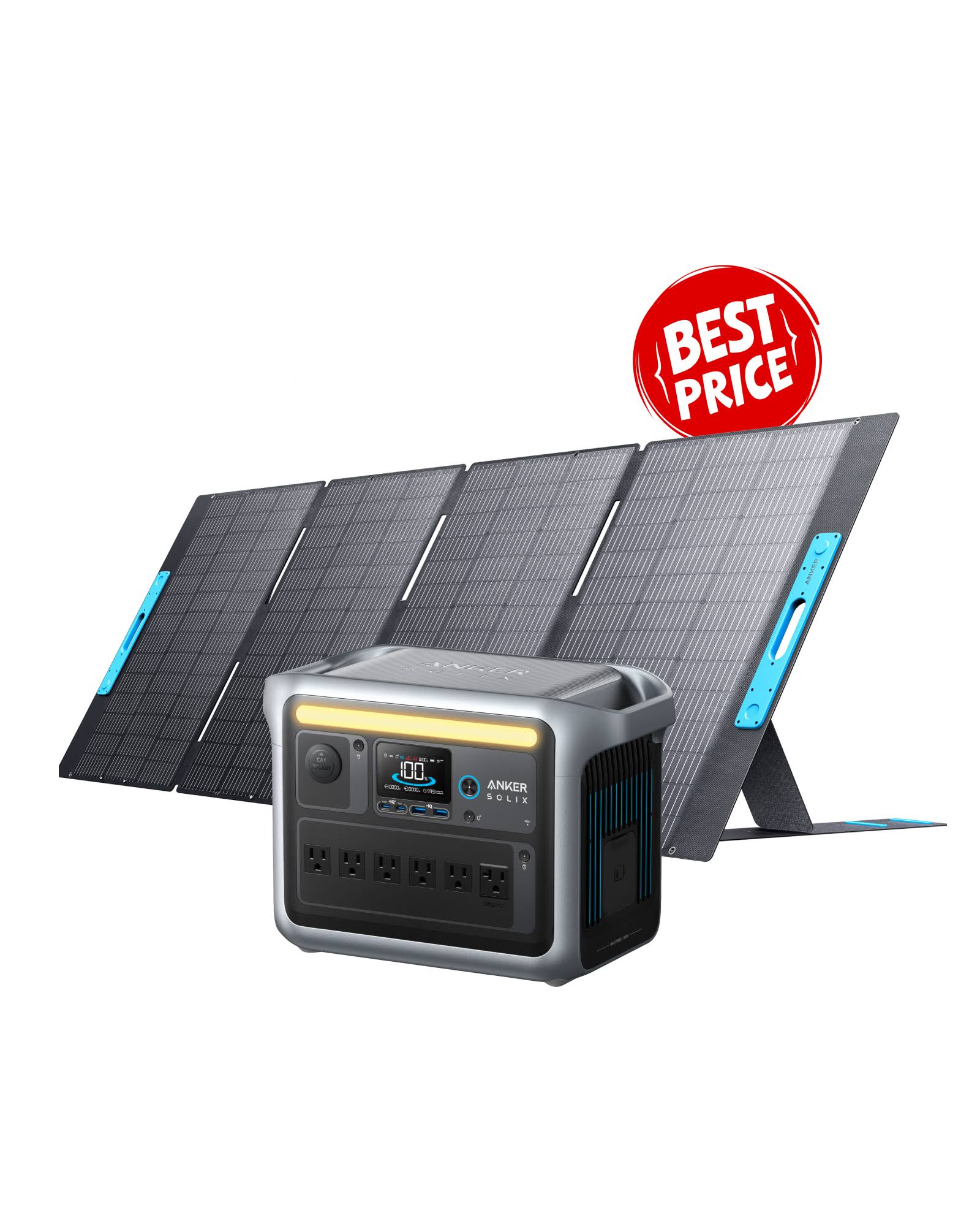 d6ae2ca41ef4167814fc767956e17439b8cb849671f54b2297cadc26aa79bc1f.jpg Anker SOLIX C1000 Portable Power Station (1056Wh | 1800W) with 400W Solar Panel - Image 1