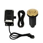 Akicon Garbage Disposal Kitchen Air Switch Kit Brushed Gold