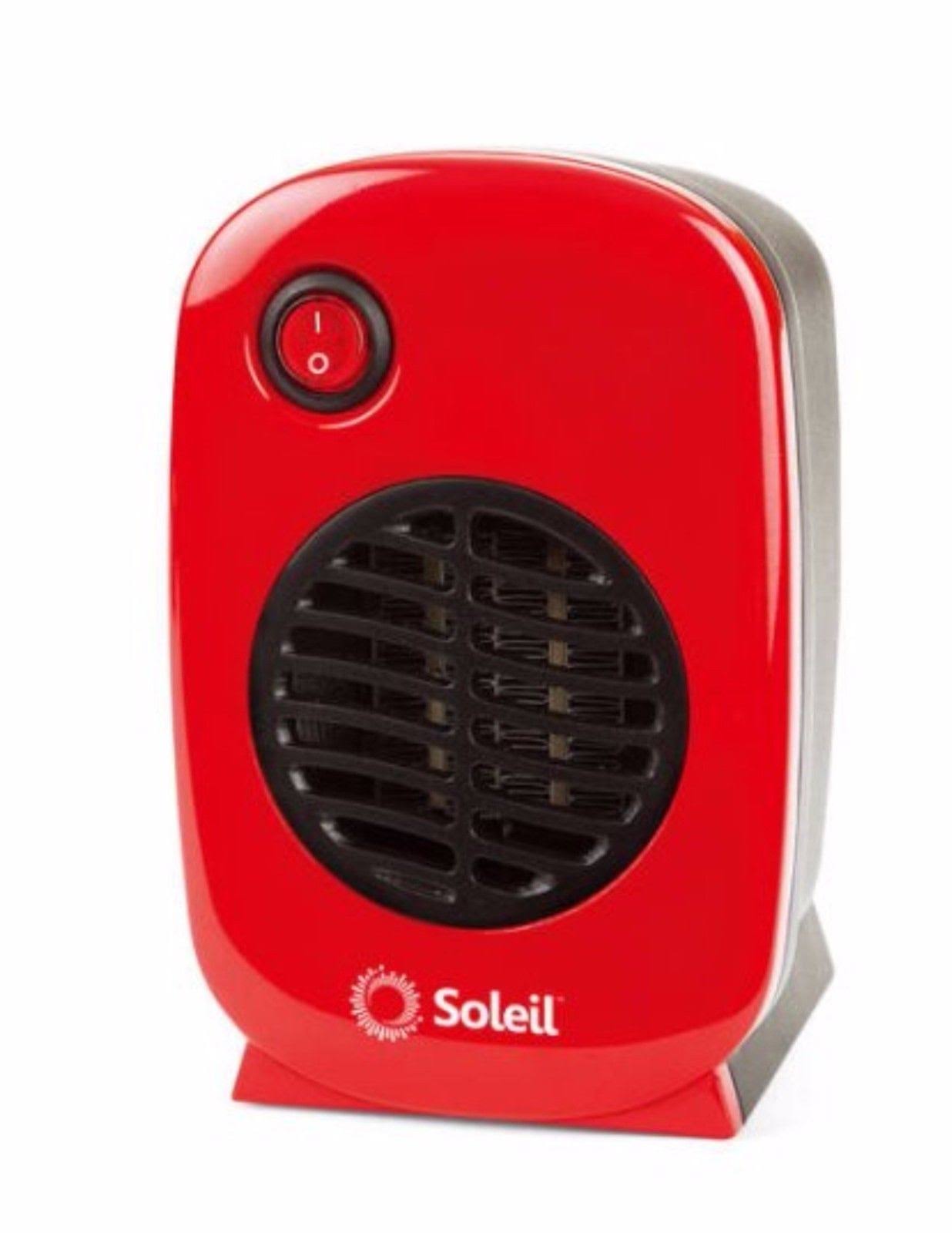 d6cd6aebfaf2c7b0a15c9e3a692752fe6b84cd5685360ff580751d92384141a6.jpg Soleil Electric Ceramic Portable Heater Red - Image 1