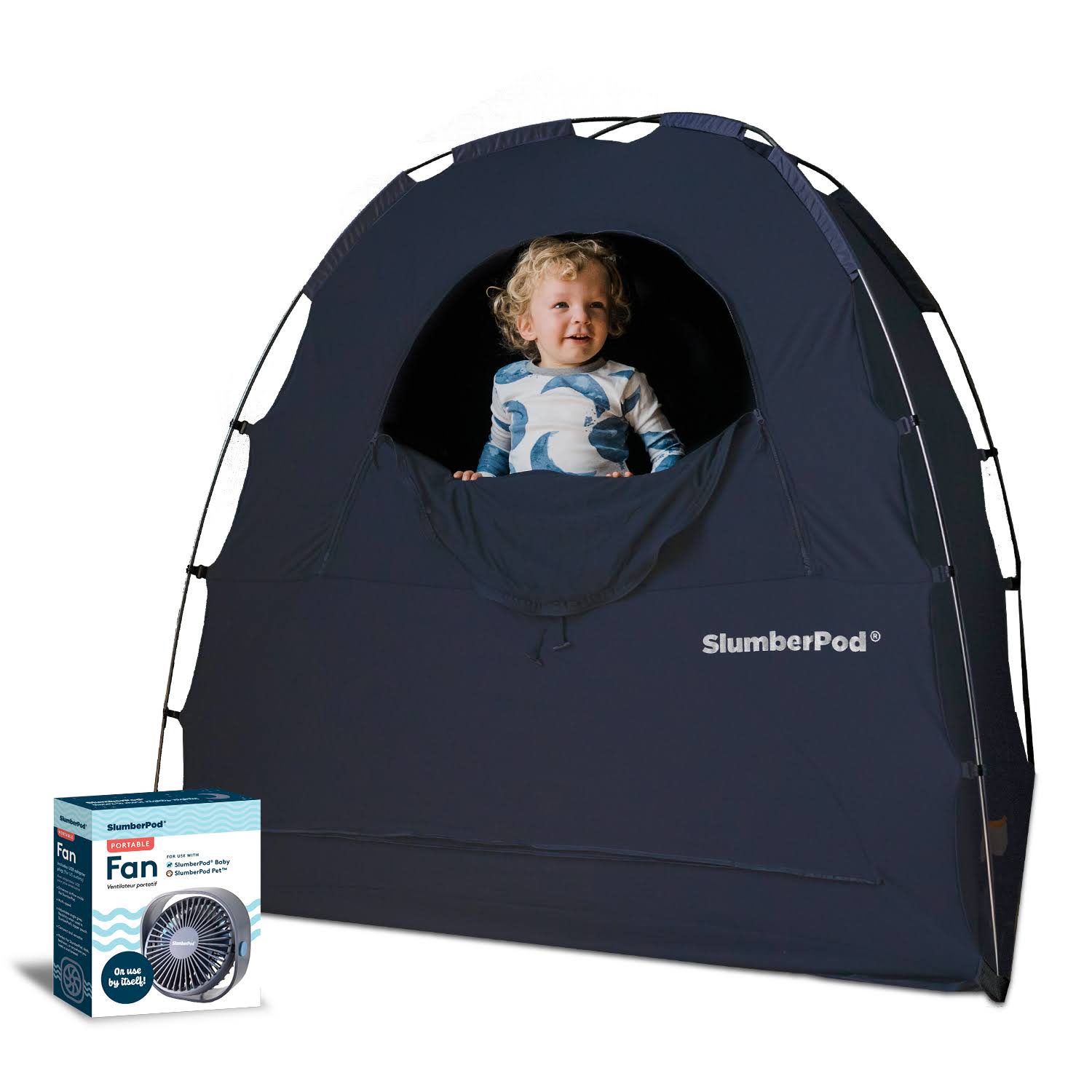 d6cfa4ad32c414c0fbbf059355eef624f5ceade44b2b4bcd7d0216329d65e5b0.jpg SlumberPod Blackout Portable Privacy Pod Combo with Fan - Image 1