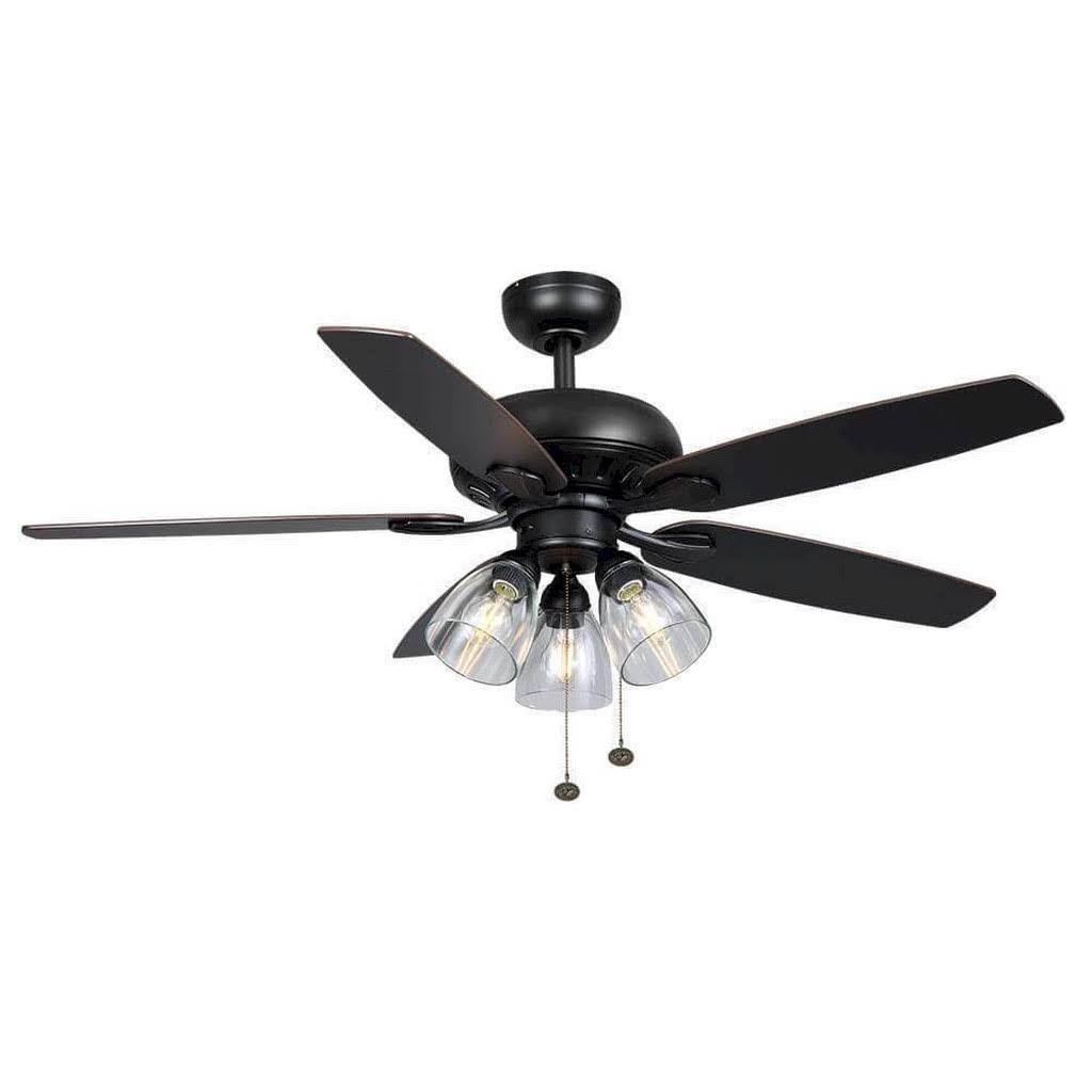 d6d5897c7a6a8571f0e4686c16b0b74e454d84f3d296cd640a5d8a511241b31e.jpg Hampton Bay Rockport 52 in. LED Matte Black Ceiling Fan - Image 1