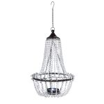 Garden Meadow 23.2-Inch Tall Hanging Metal and Acrylic Solar Chandelier