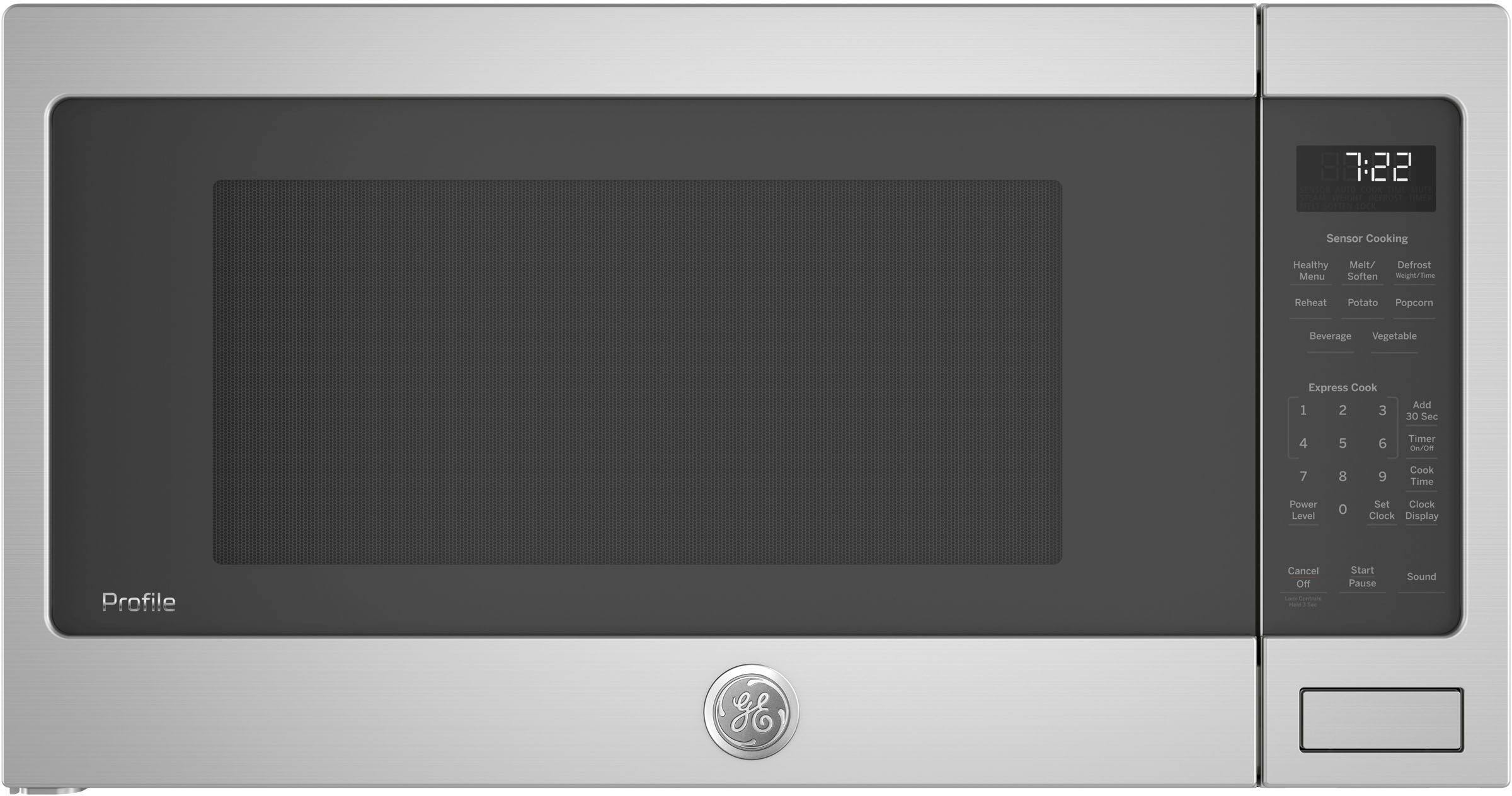 d739b6b77ec2e923a963be0cc3c925ae958faf69817ef66281bab79936560122.jpg GE Profile Series 2.2 Cu. Ft. Countertop Sensor Microwave Oven - Image 1