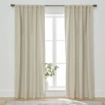 Better Homes & Gardens Blackout Linen Blend Curtain Rod Pocket Back Tab Panel, 50 inch x 84 inch, Papryus Beige