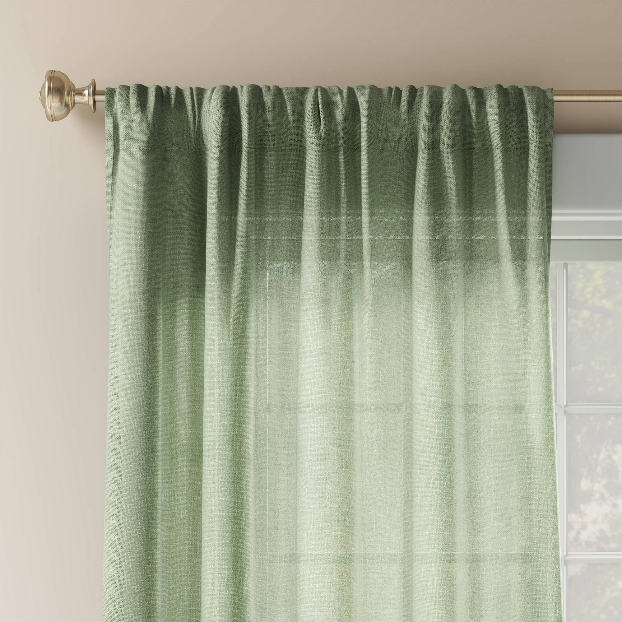 d7563584344f1506c781cf4009b2edfe0dde6e68f7ea0c3657723abe59f10003.jpg 54"x84" Light Filtering Solid Farrah Window Curtain Panel Sage Green - Threshold - Image 1