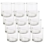 12 PC 4"X3" Bulk Clear Cylinder Glass Vases
