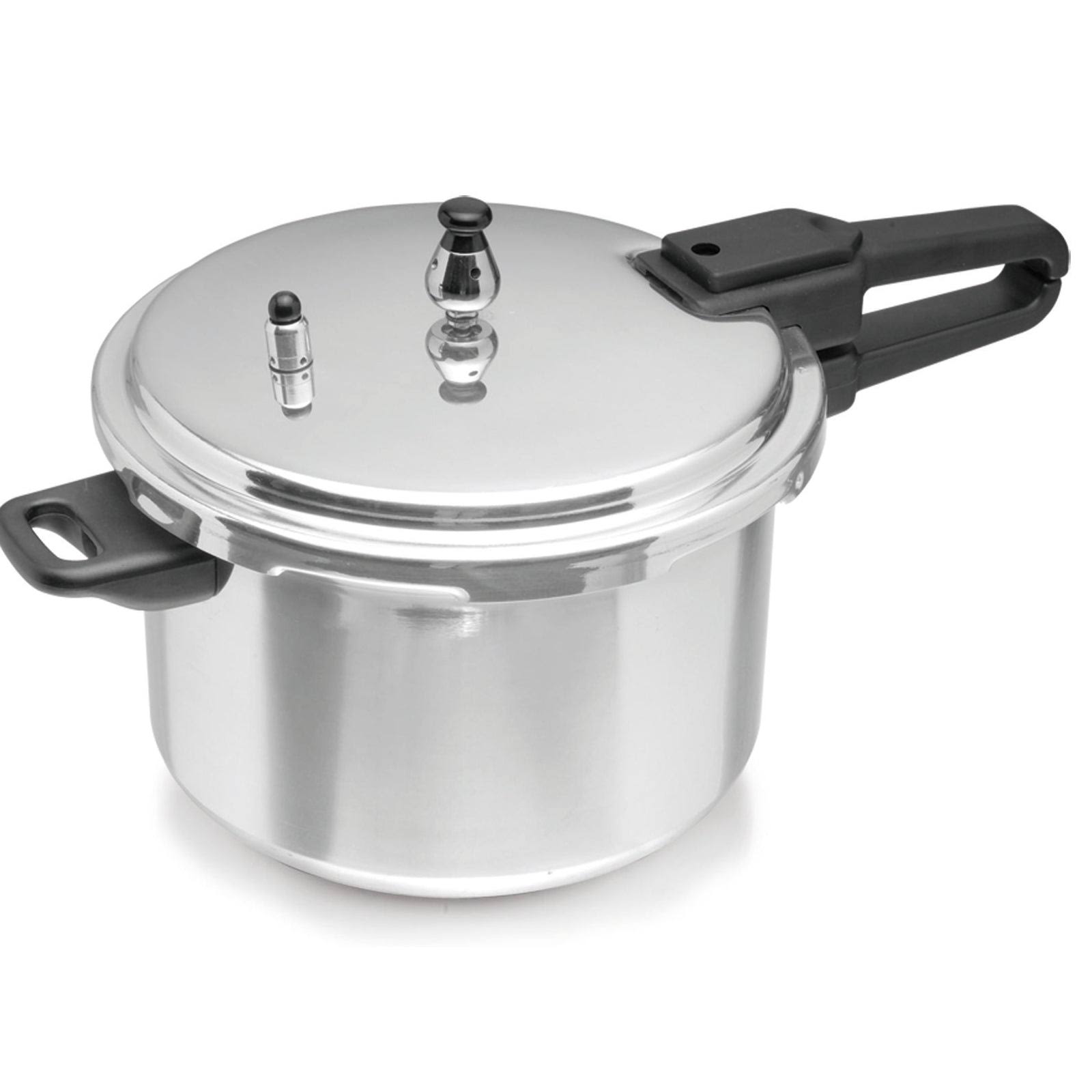 d762cb6a8fc0d5fbb3e76d81a12cc1f2e3174dbeda653be23a74c4d5055433e0.jpg Imusa A417-80801W Stovetop Aluminum Pressure Cooker - 7.2 qt - Silver - Image 1