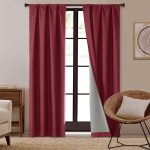 Dearfoams Energy Efficient Total Blackout Curtain Window Panel Set of 2, 37" x 63" Burgundy