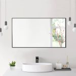 Ledel Aluminum Framed Bathroom Vanity Mirror Rectangle Wall Mirror - 36"W x 20"H - Black