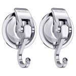 Heavy Duty Vacuum Suction Cup Hooks (2pack) Specialized for Kitchen&Bathroom&Restroom Organization by iRomic