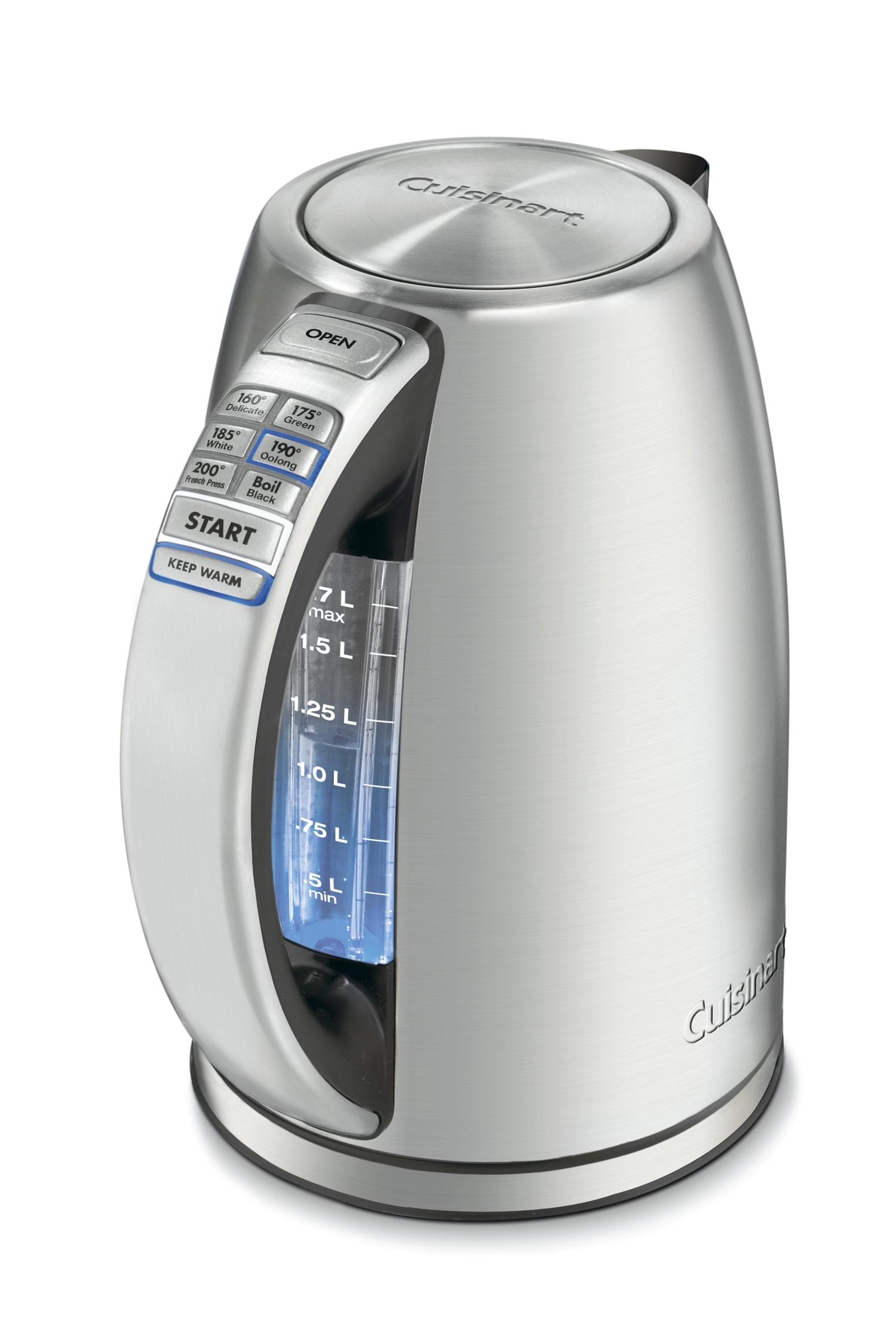 d79d65641e7742c44a2aa33639791be2effacf84f69d0983f5e542aa06af50c6.jpg Cuisinart PerfecTemp Cordless Electric Kettle, Stainless Steel, 1.7 L - Image 1