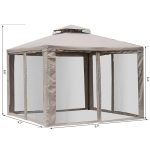 10 ft. W x 10 ft. D Steel Patio Gazebo Outsunny