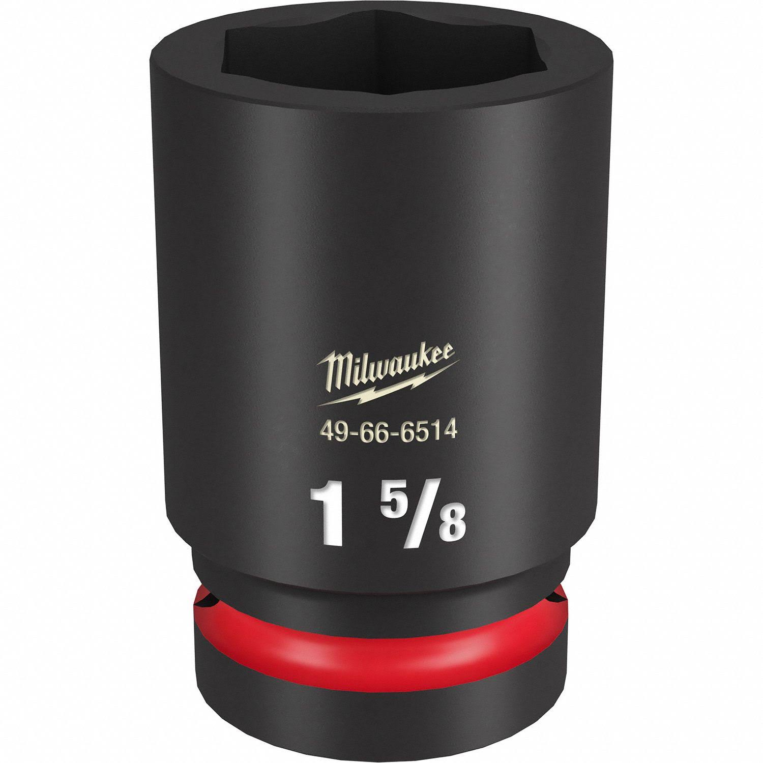 d7b47ff85450d7d730cabdda5ccb8e7d5b6e8bb6d86a186efec290bcb58d3c8d.jpg Milwaukee 49-66-6514 Shockwave Impact Duty 1" Drive 1-5/8" Deep 6 Point Socket - Image 1