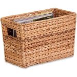 Honey-Can-Do STO-02883 Magazine Water Hyacinth Basket Woven Storage Organizer