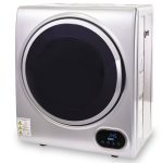 1.85 Cu. ft. Portable Stainless Steel Automatic Laundry Tumble Electric Dryer Machine in Silver