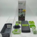 dioox Vegetable Chopper 12-in-1 Mandoline Slicer, Multi Blade with Hand Protector and Container