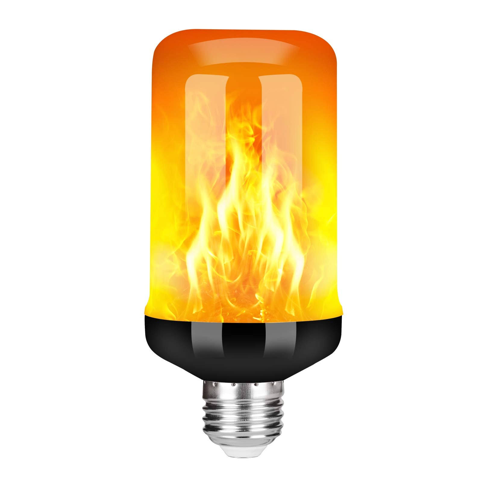 d7f1d35070002bb8ed3d3743663b78dd2be2c48a050bc3a0846d2ef4a1890c20.jpg Y-Stop LED Bulb with Flickering Flame Effect, 4 Modes Halloween Decor Lights, E26 Base Upside Down Bulb (Yellow) - Image 1