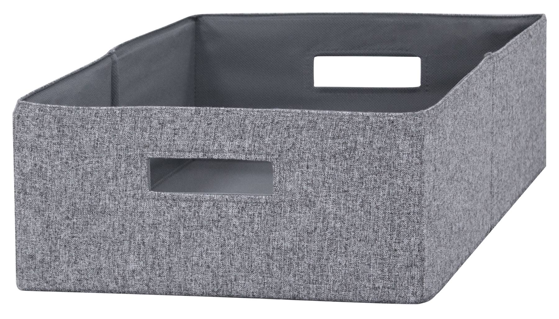 d7fd62cdf462fd5caa315fa8a31e28e5705d134bc7e181852d827ebc244bc99c.jpg Better Homes & Gardens Half-Size Fabric Storage Bin, Gray - Image 1