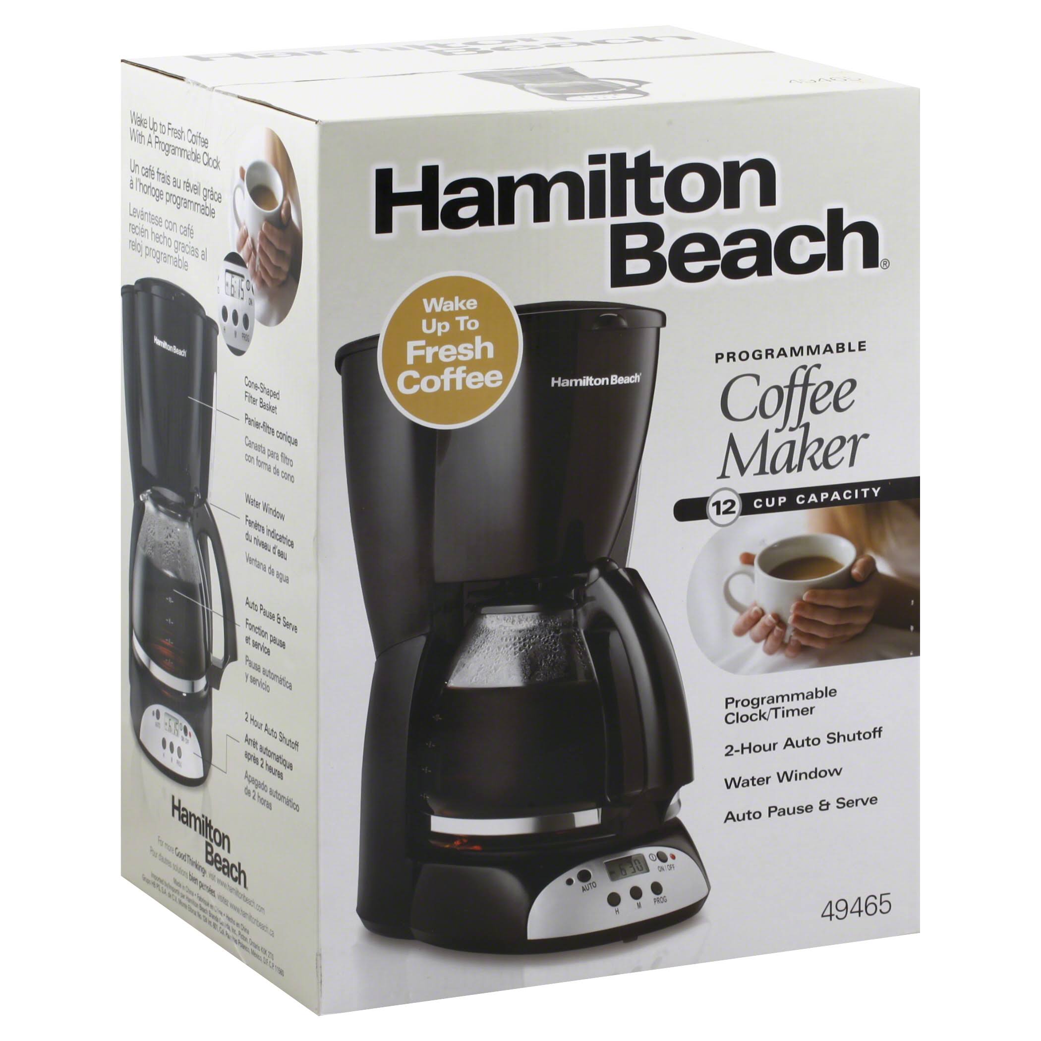 d808600aa7c7fd8a9b834602c73613de14b47165d1eb7a31ee60b626f685360e.jpg Hamilton Beach Coffeemaker, Programmable, 12 Cup Capacity - Image 1