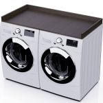 OfficeSimpli Washer Dryer Countertop, Laminate, Edge Rails, Made with Recycled Material, Easy Clean, Laundry Room Essentials and Decor, Washer Dryer