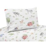 Sweet Jojo Designs Farm Animals Collection Queen Sheet Set