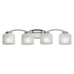 4 Light Bath Vanity Approved for Damp Locations with Soft Contemporary Inspirations 32.75 in Wide Kichler Lighting 45864ch