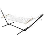 Northlight 78" White Lattice Macrame Rope Hammock