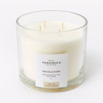40oz Clear Glass Masala Rose Candle White - Threshold Designed with Studio McGee