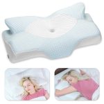 Elviros Cervical Memory Foam Pillow, Contour Pillows for Neck and Shoulder Pain, Ergonomic Orthopedic Sleeping Neck Contoured
