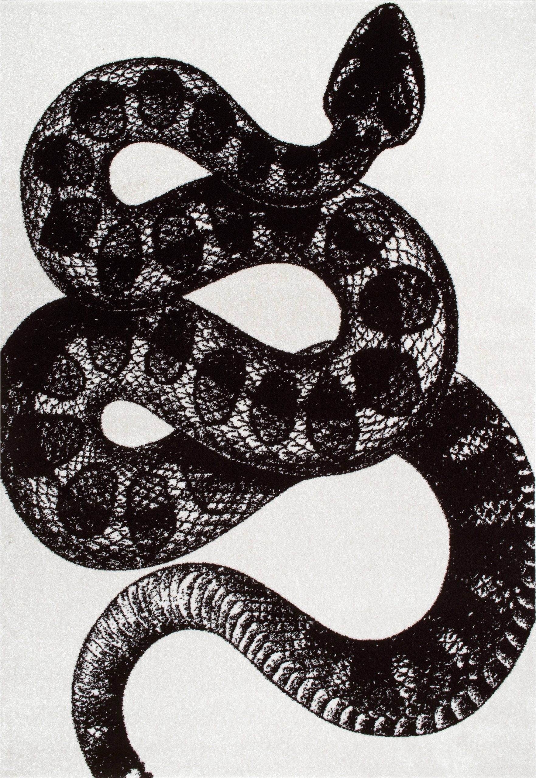 d8fee8ea973771e30985d580c2c0bff6520a036ed432acdf8caee8a0a29202ee.jpg Thomas Paul Serpent Black and White 2 ft. x 3 ft. Indoor Area Rug - Image 1
