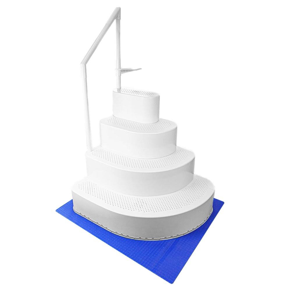 d92de12f9100df4a80df2774b355f9b7d96ba686868a9822f0bc0717fadb66ae.jpg Aqua Select Resin Step in A Box White | Ultra Sturdy Steps - Image 1