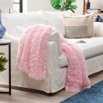 Throw Blanket Soft Long Shaggy Fuzzy Fur Faux Warm Fluffy Sherpa Pink 50"x65