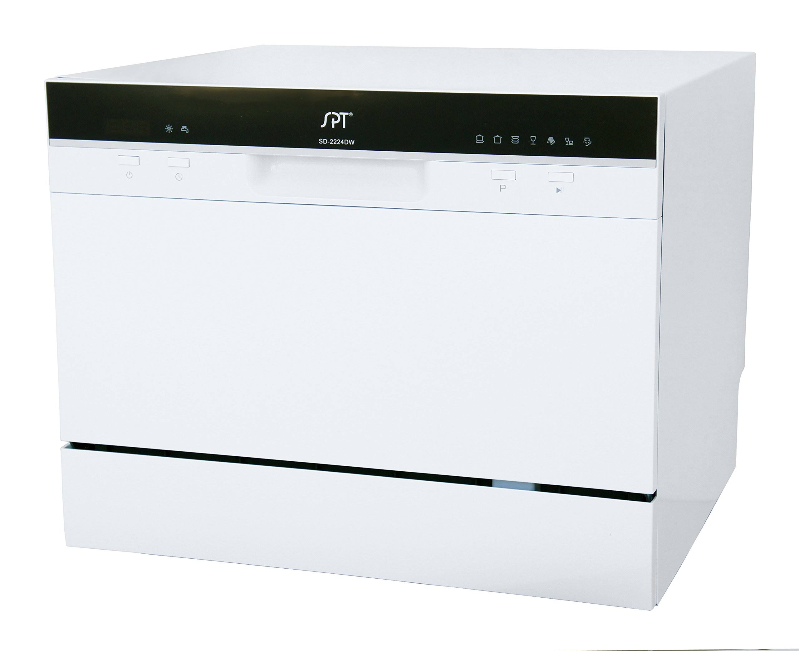 d97654e09d2f489b3ab5158ce5ad8371742eb8181e6652c6d166fb9f88bedd9e.jpg Sunpentown Sd-2224dwa Energy Star Countertop Dishwasher with Delay Start & LED, White - Image 1