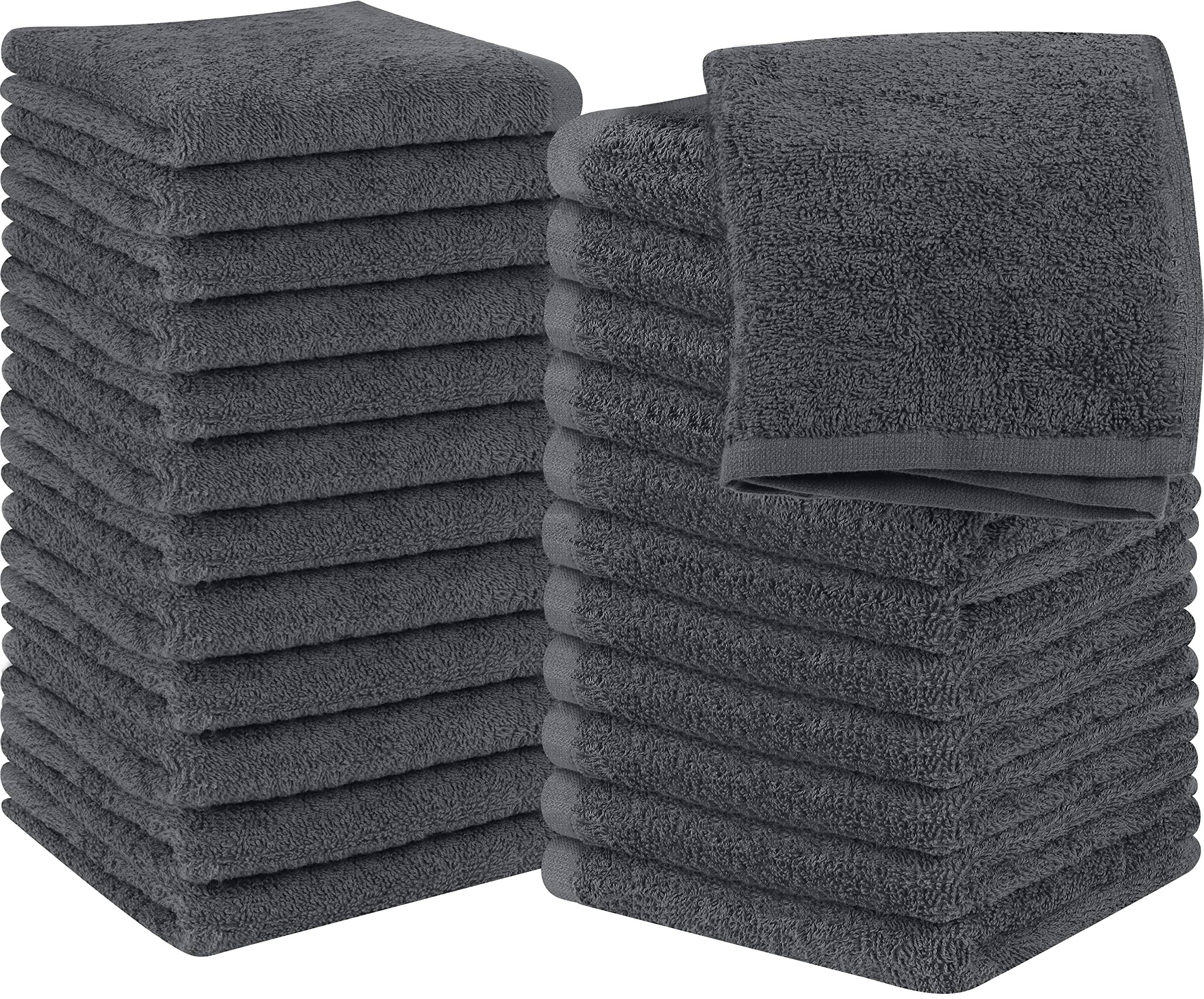 d97894747ea7747c124355c6a11b49c7e0167e054ed72d4db765c45f761e66e2.jpg Utopia Towels Cotton Washcloths Set - 100% Ring Spun Cotton, Premium Quality Flannel Face Cloths, Highly Absorbent and Soft Feel - Image 1
