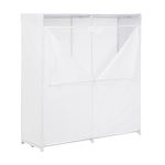 Honey-Can-Do White 64-inch Wide Portable Storage Closet with Cover