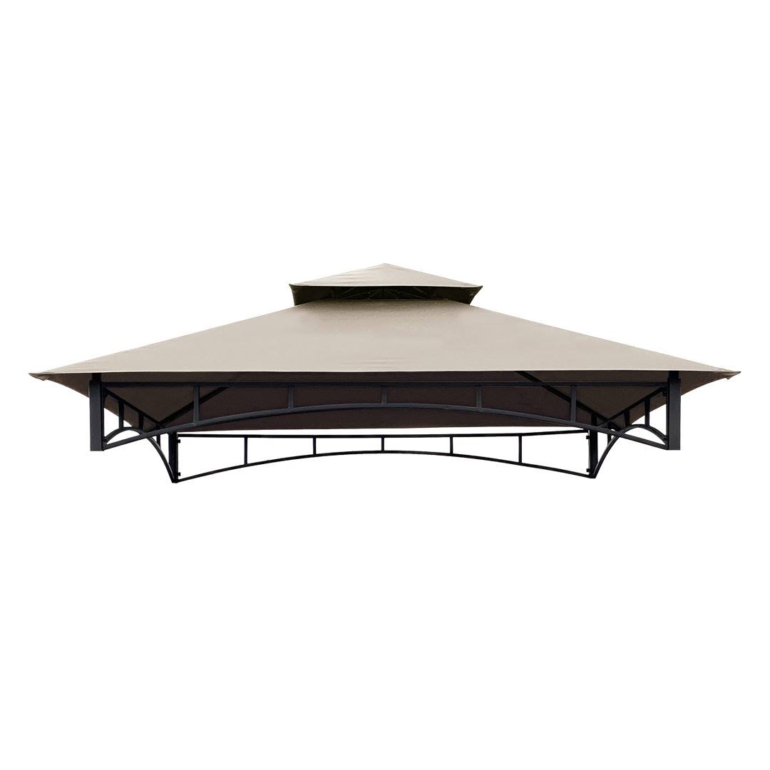 Apex Garden Replacement Canopy Top Can Only Fit for Model #L-GZ238PST-11 8' x 5 Bamboo Look BBQ Grill Gazebo, Beige