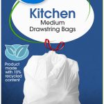 Great Value Medium Kitchen Trash Bags, 8 Gallon, 40 Bags (Drawstring)