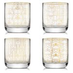 JoyJolt Star Wars Deco Double Old Fashion Drinking Glass - 10 oz - Set of 4