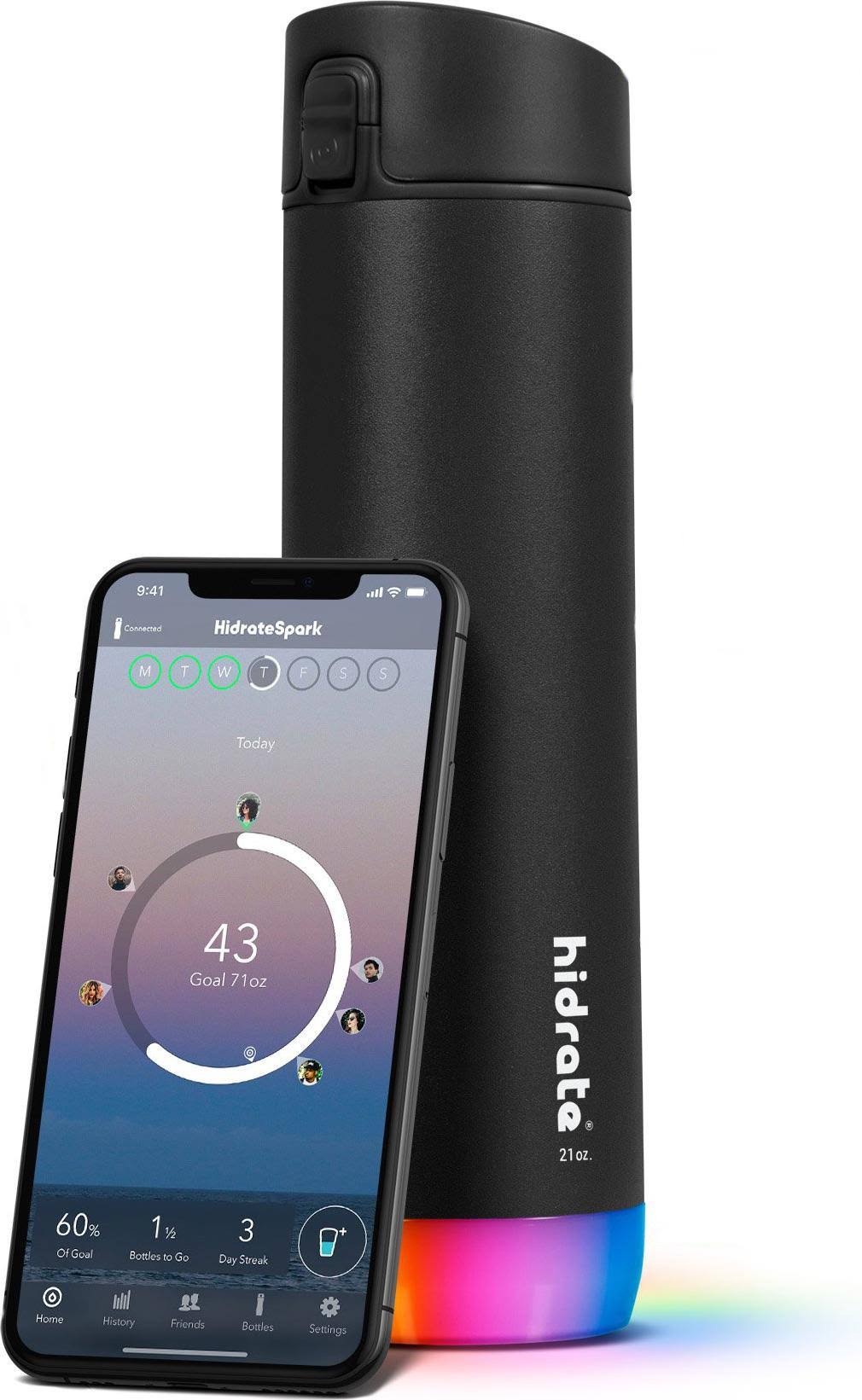 d9cef8dcd8bc7ada959de7b7ce142b2d3985b92b91643fd9cb8f95e4a557d016.jpg HidrateSpark Pro Steel - 21 oz. Smart Water Bottle + Bonus Straw Lid - Image 1