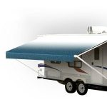 Sun-wave RV Awning Replacement Fabric - Made of Tough Vinyl - 10' (approx Width 9'2 inch) Ocean Blue Fade, Size: for 10 ft Awning