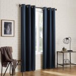 Sun Zero 2-Pack Arlo Textured Thermal Insulated Grommet Curtain Panel Pair, 40 inchx84 inch, Navy, Size: 40 x 84